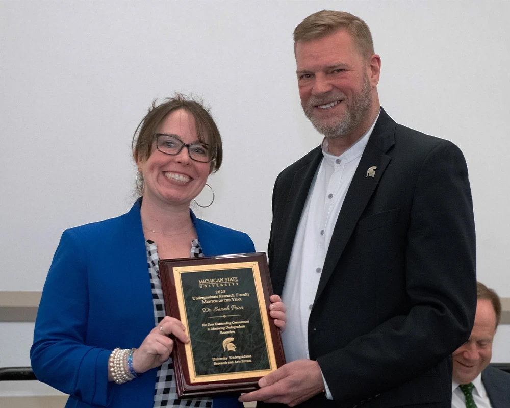 Undergraduate Research Mentor of the Year Sarah Prior celebrated