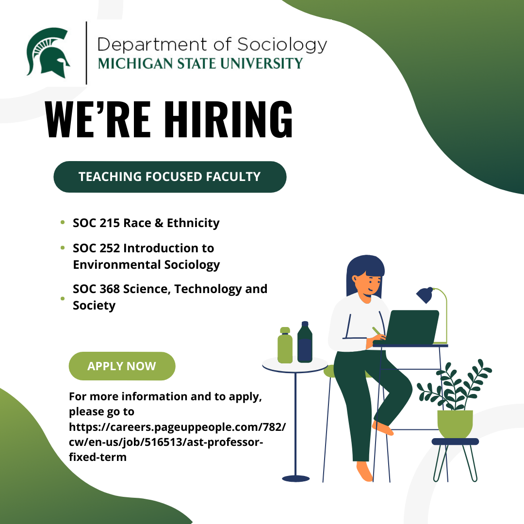 MSU Sociology seeks new teaching faculty